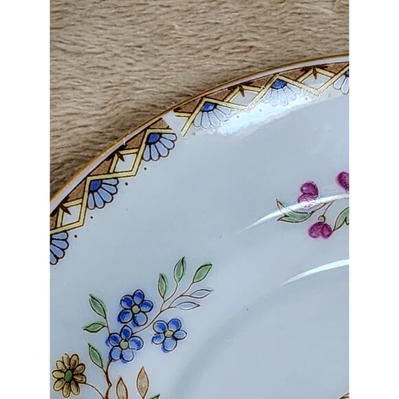 Lipper And Mann Teacup & Saucer 5 1/2" Pink Roses Gold Trim 4 Sets Japan Vintage - Picture 11 of 13